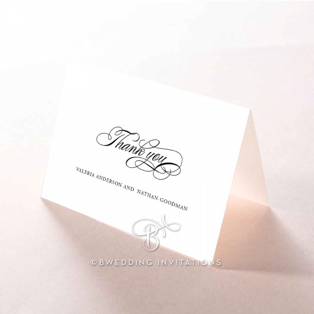 Paper Timeless Romance thank you stationery card