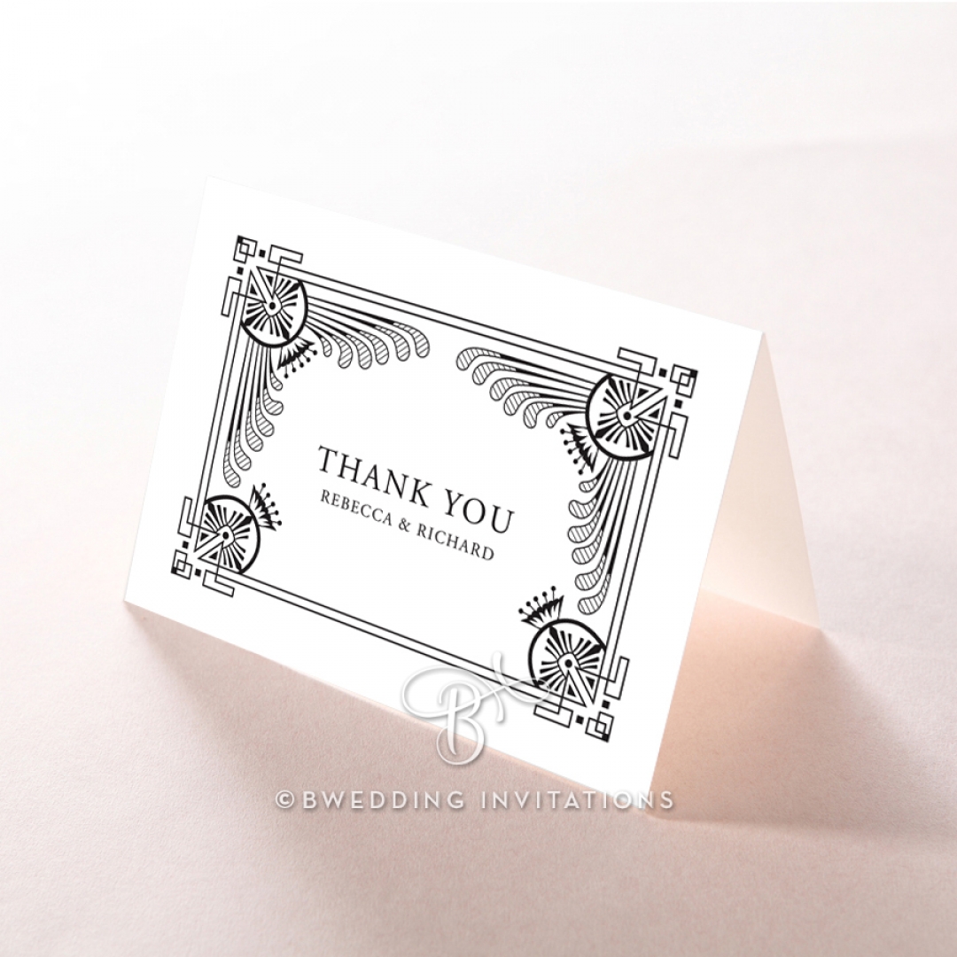 Regal Frame wedding thank you stationery card design