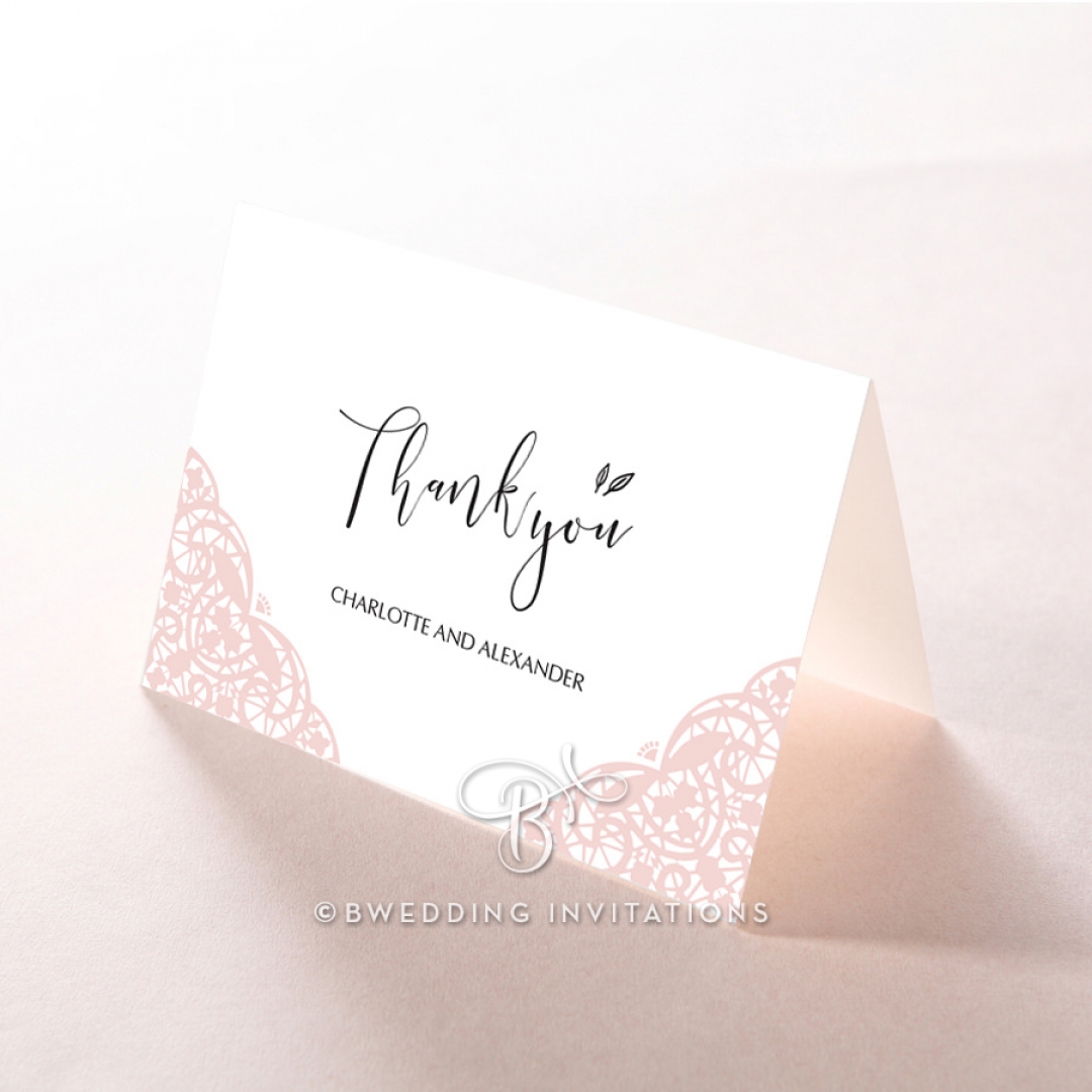 Rustic Elegance wedding thank you card