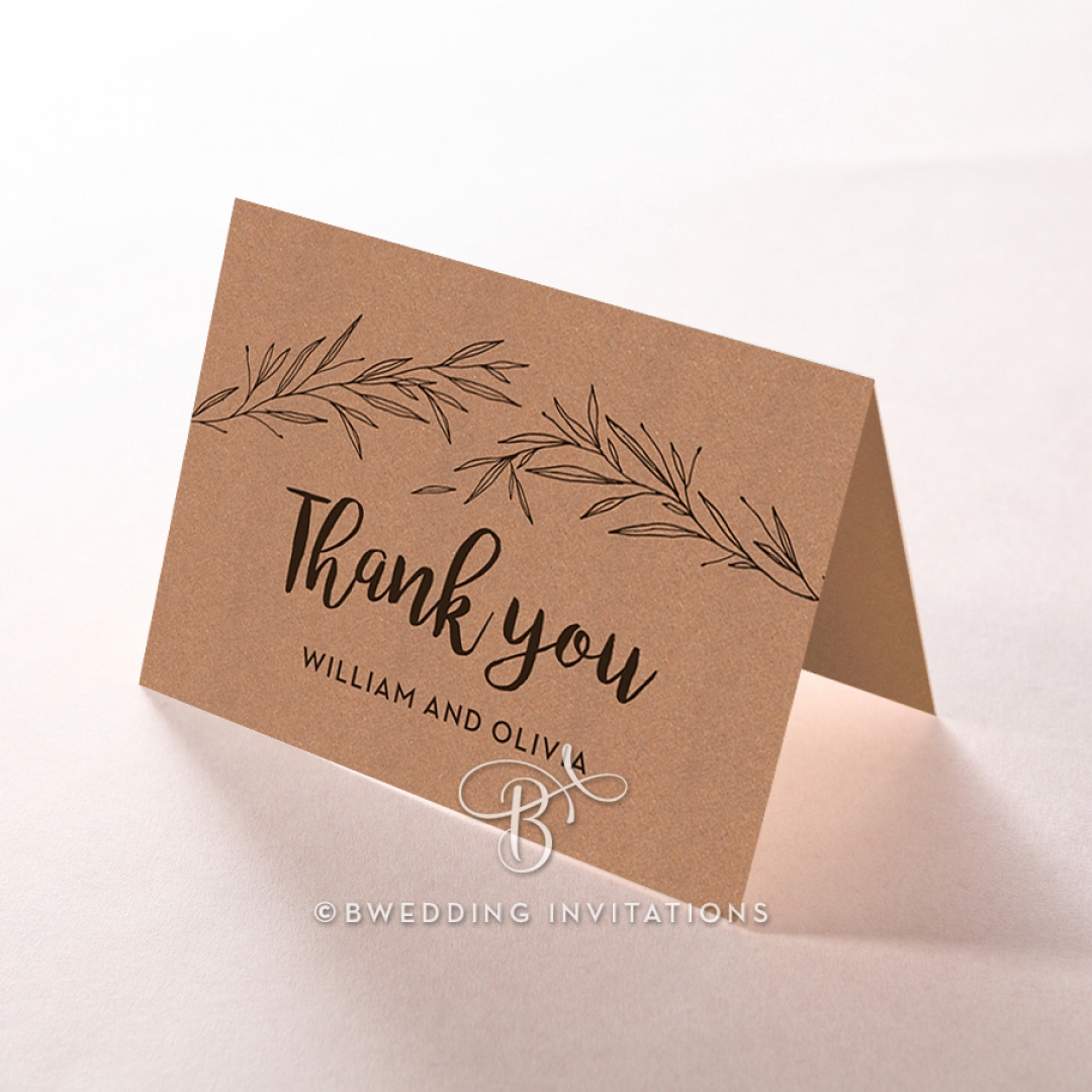 Springtime Love wedding stationery thank you card design