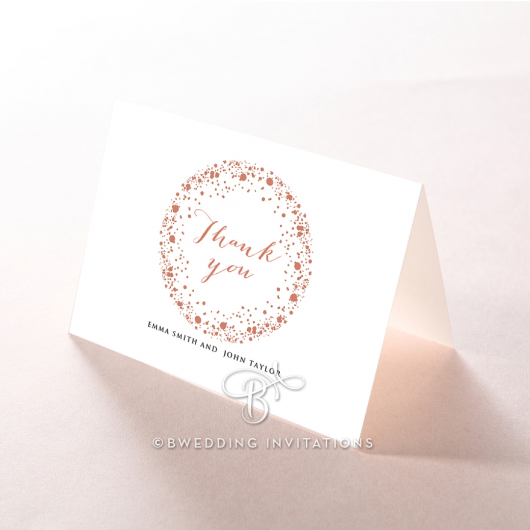 Star Dust thank you wedding stationery card design