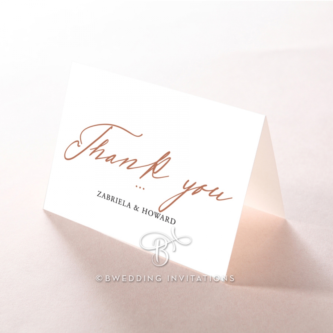 Sunburst wedding thank you stationery card design