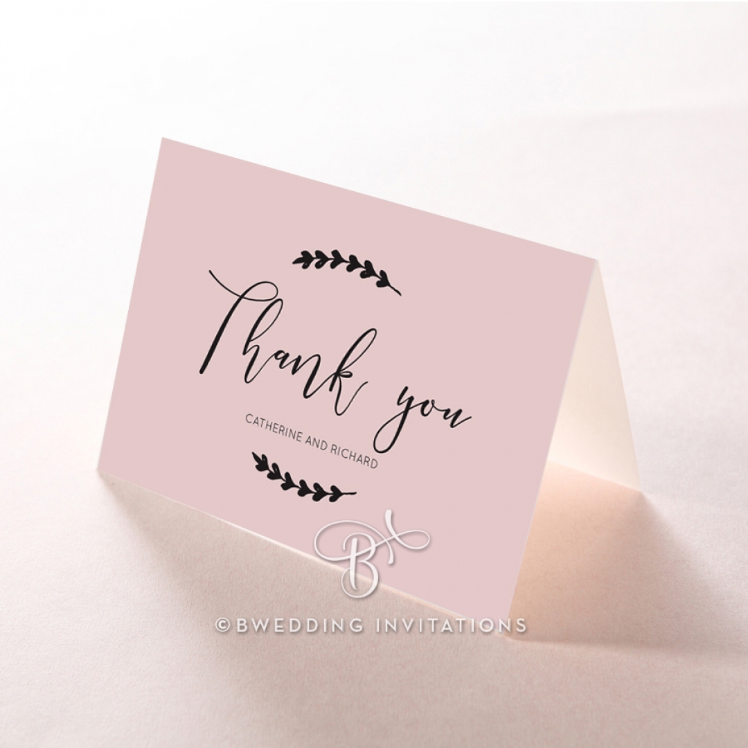 Sweet Romance thank you stationery card design