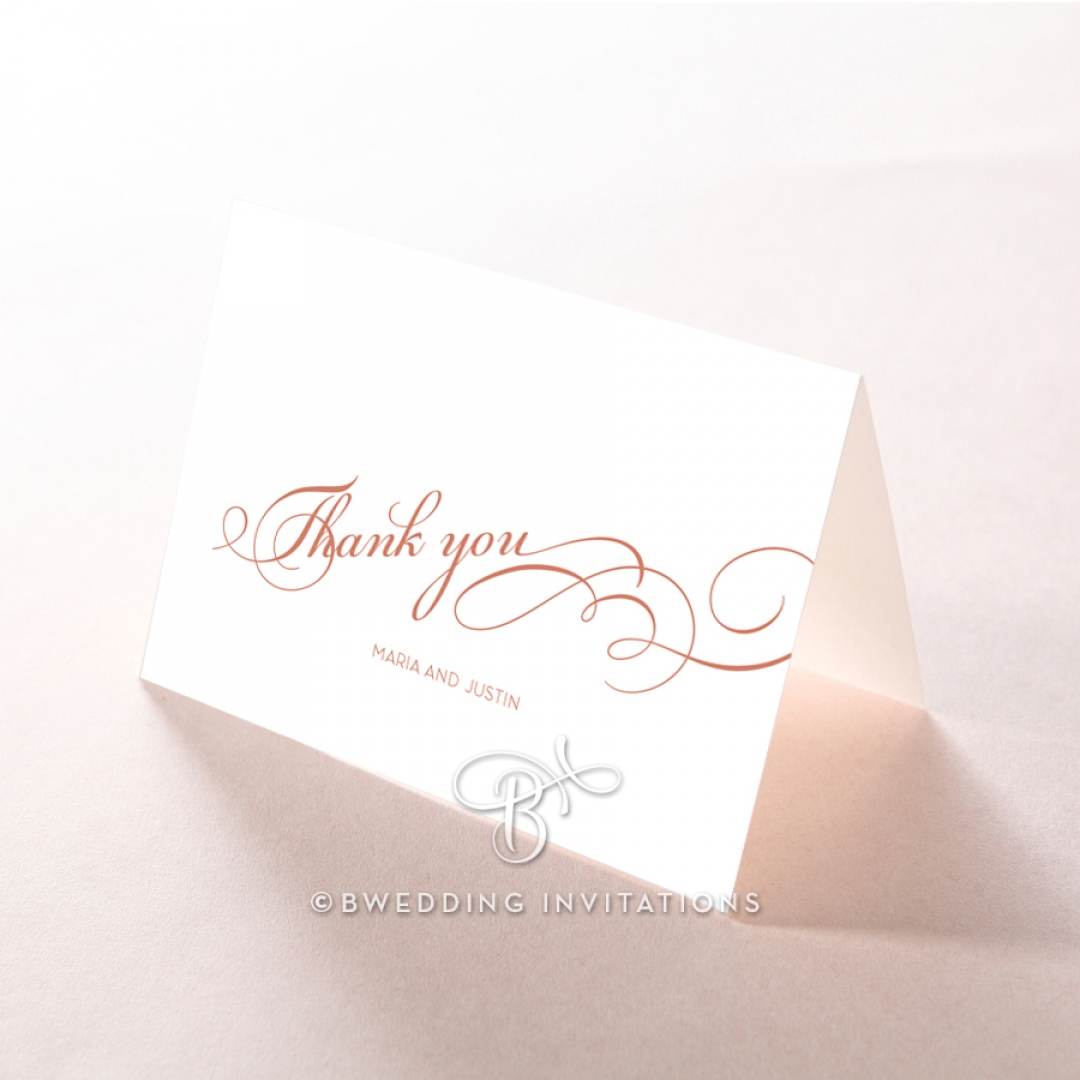 United as One thank you wedding card