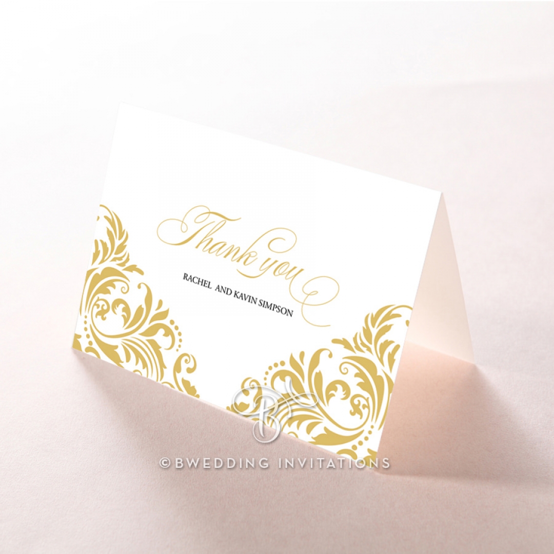 Victorian Extravagance wedding thank you stationery card