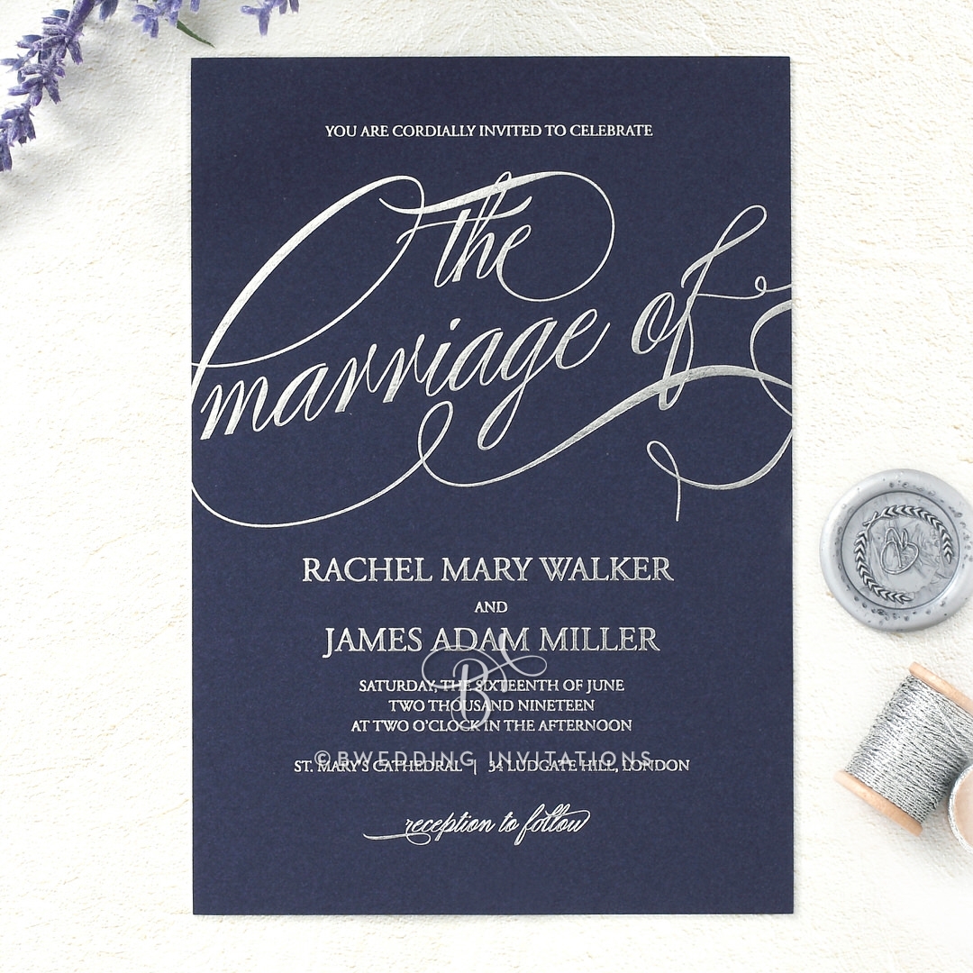 A Polished Affair Wedding Invite Card