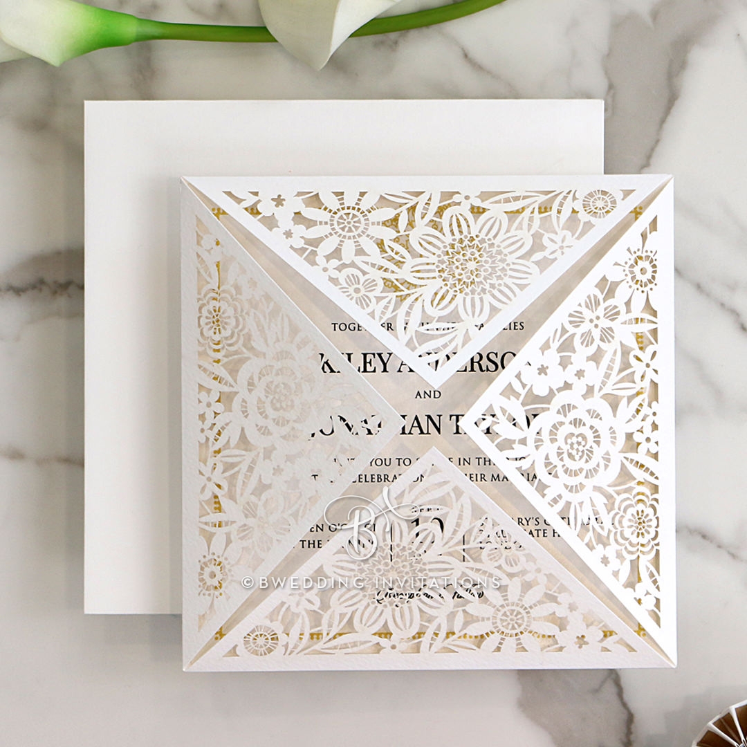 Blooming Charm Wedding Invitation Card Design