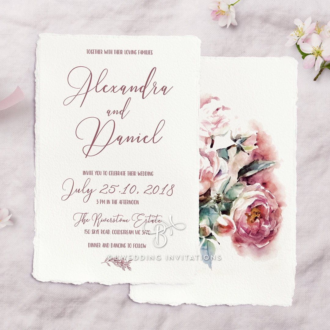 Bouquet of roses Invite Card