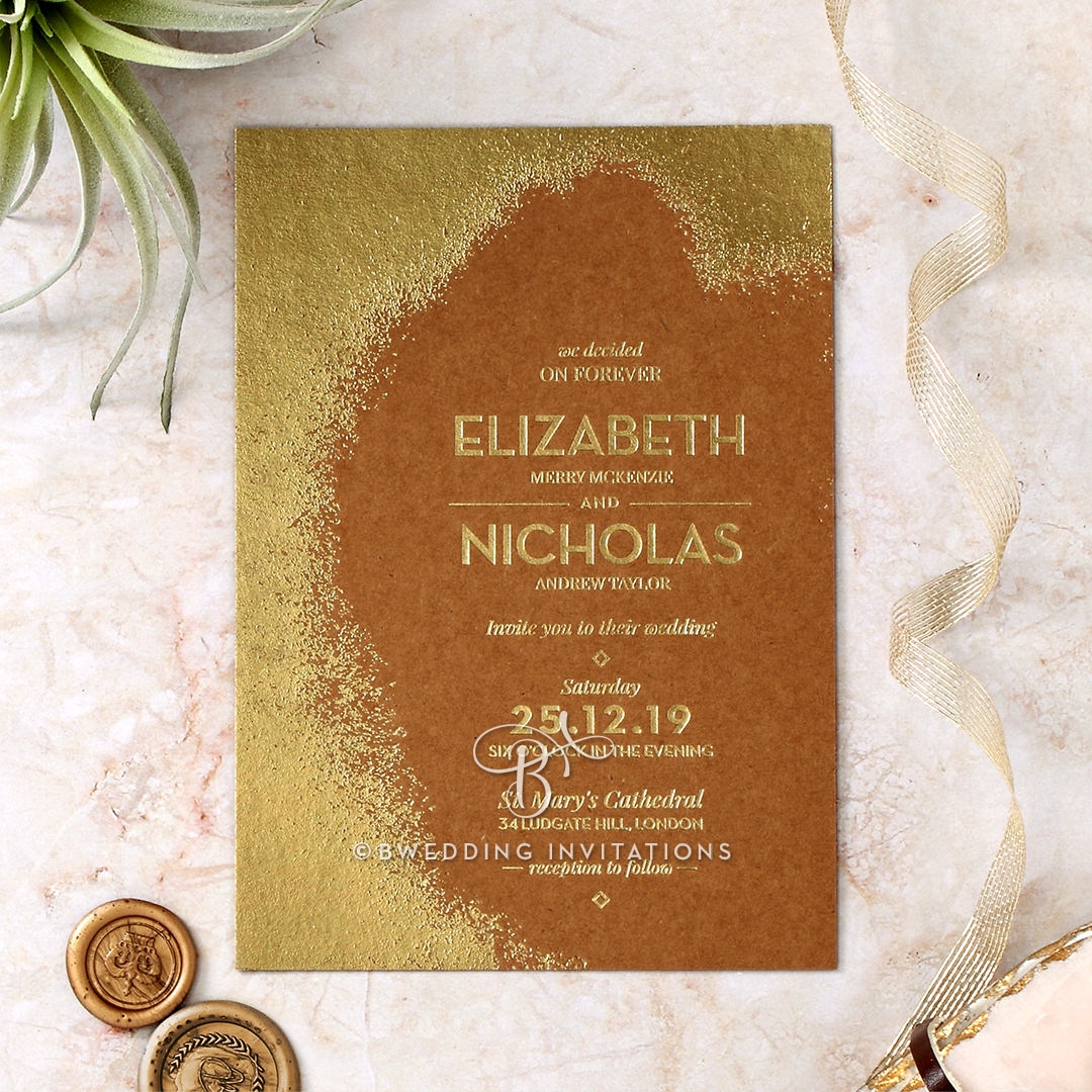Dusted Glamour Stationery invite