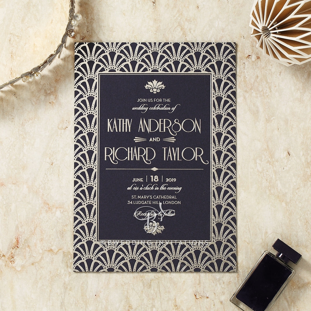 Modern Deco Invite Card Design