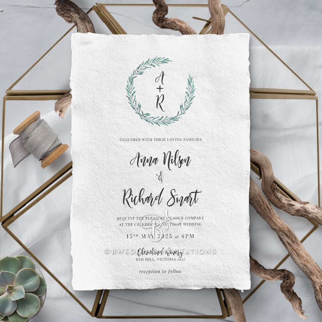 Modern Garland Stationery card