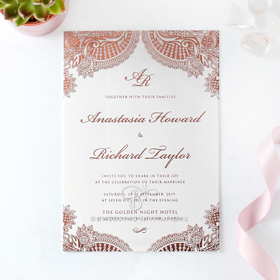 Paisley Grandeur Invite Card