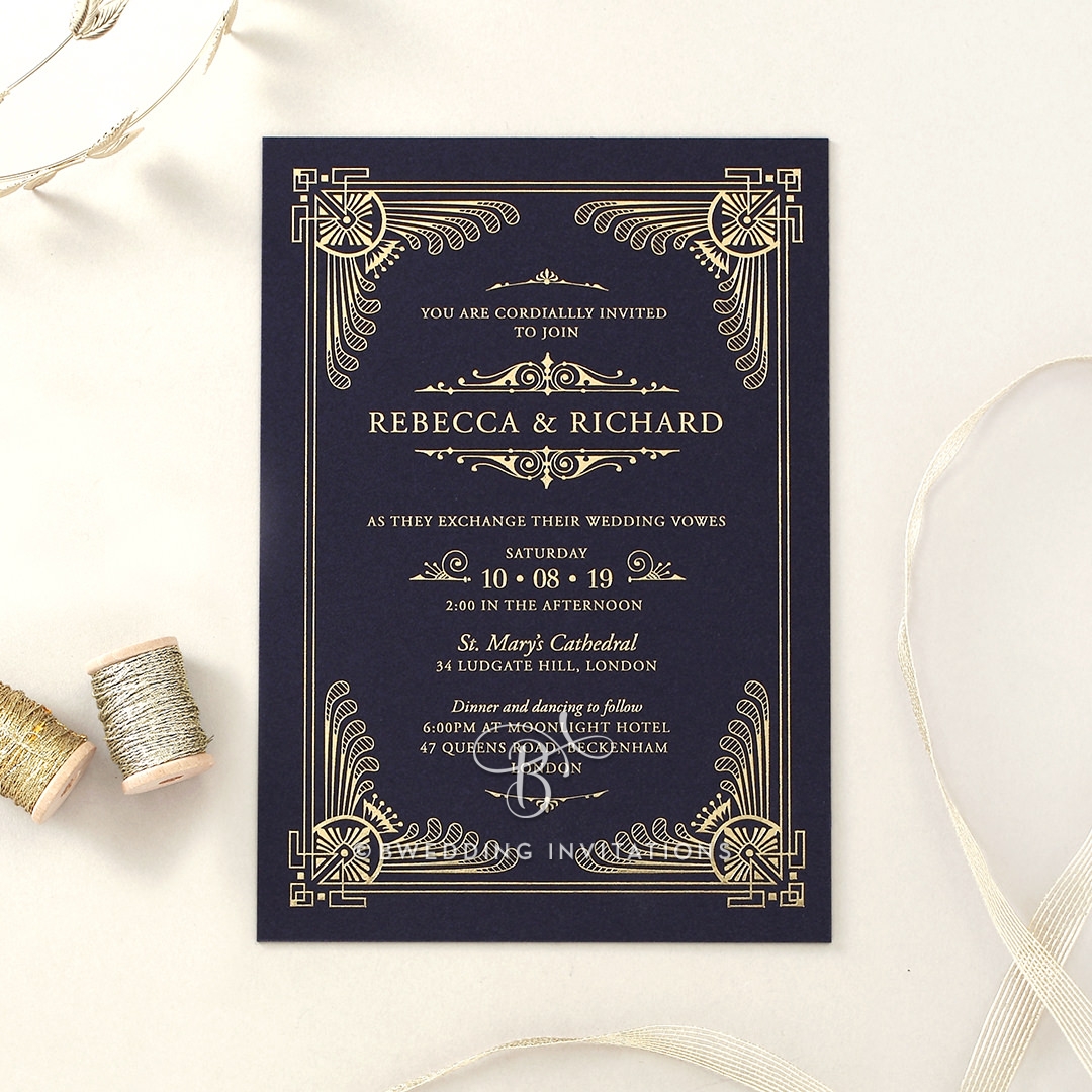 Regal Frame Wedding Invitation