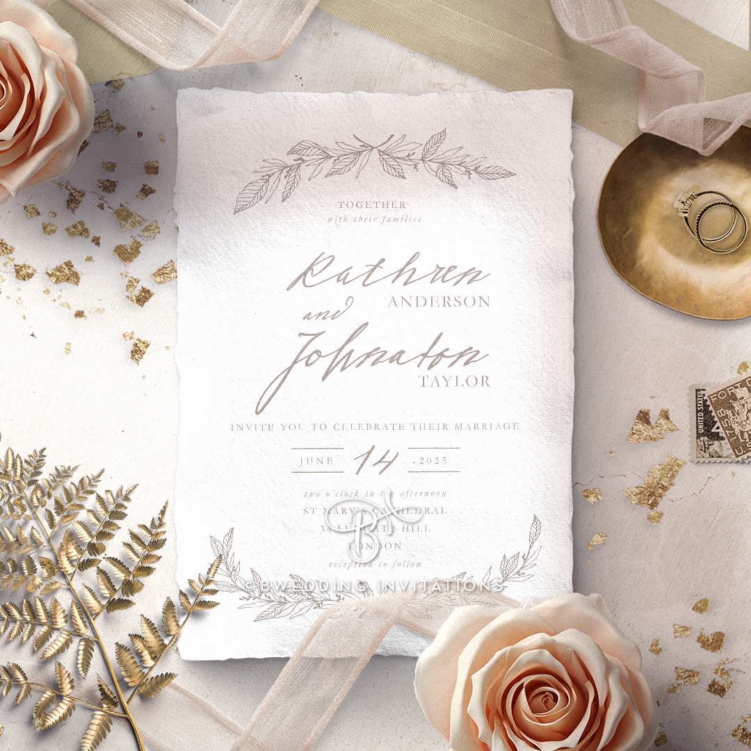 Simple Charm Wedding Invitation Card Design