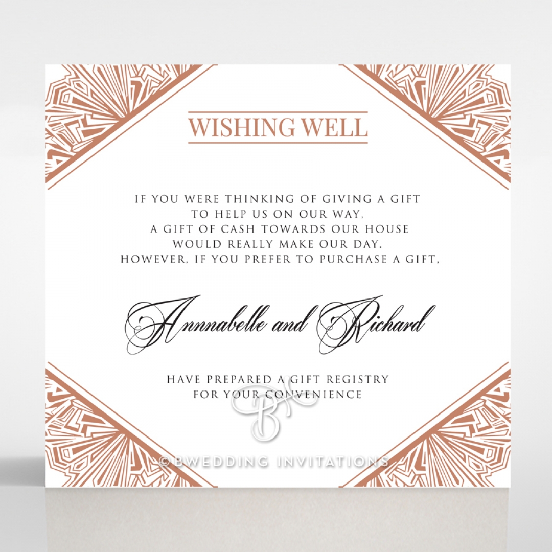 Ace of Spades wishing well enclosure stationery card design