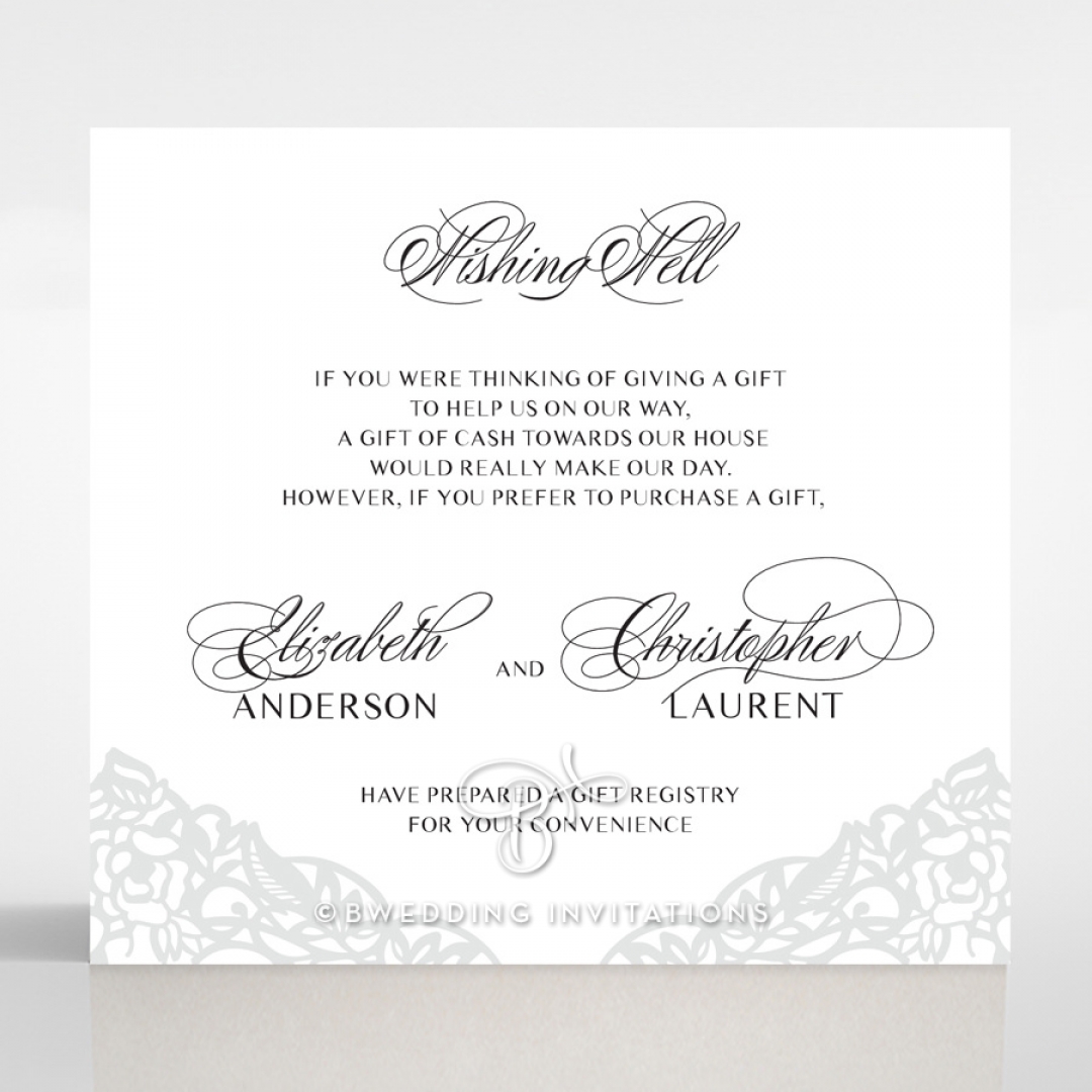 Black Floral Lux wedding stationery wishing well card