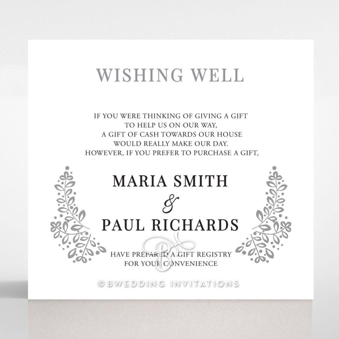 Enchanted Crest wedding stationery gift registry enclosure card design