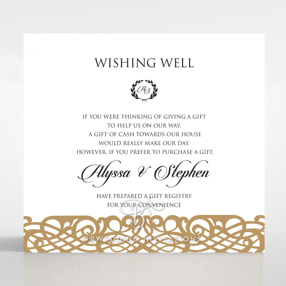 Enchanting Forest wedding wishing well enclosure invite card design