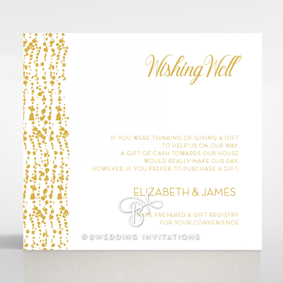 Enchanting Halo wishing well wedding card