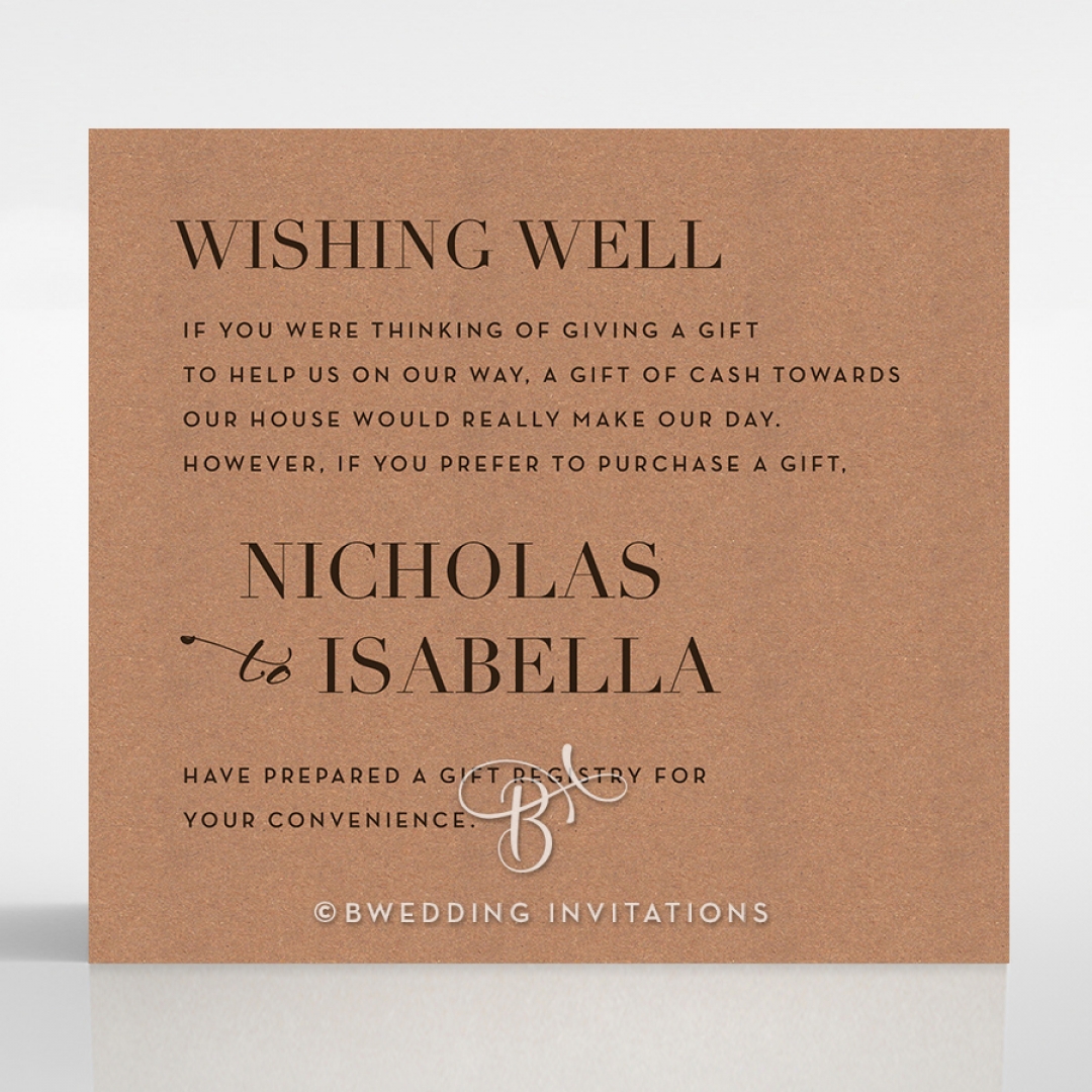 Enchanting Imprint wishing well stationery invite card