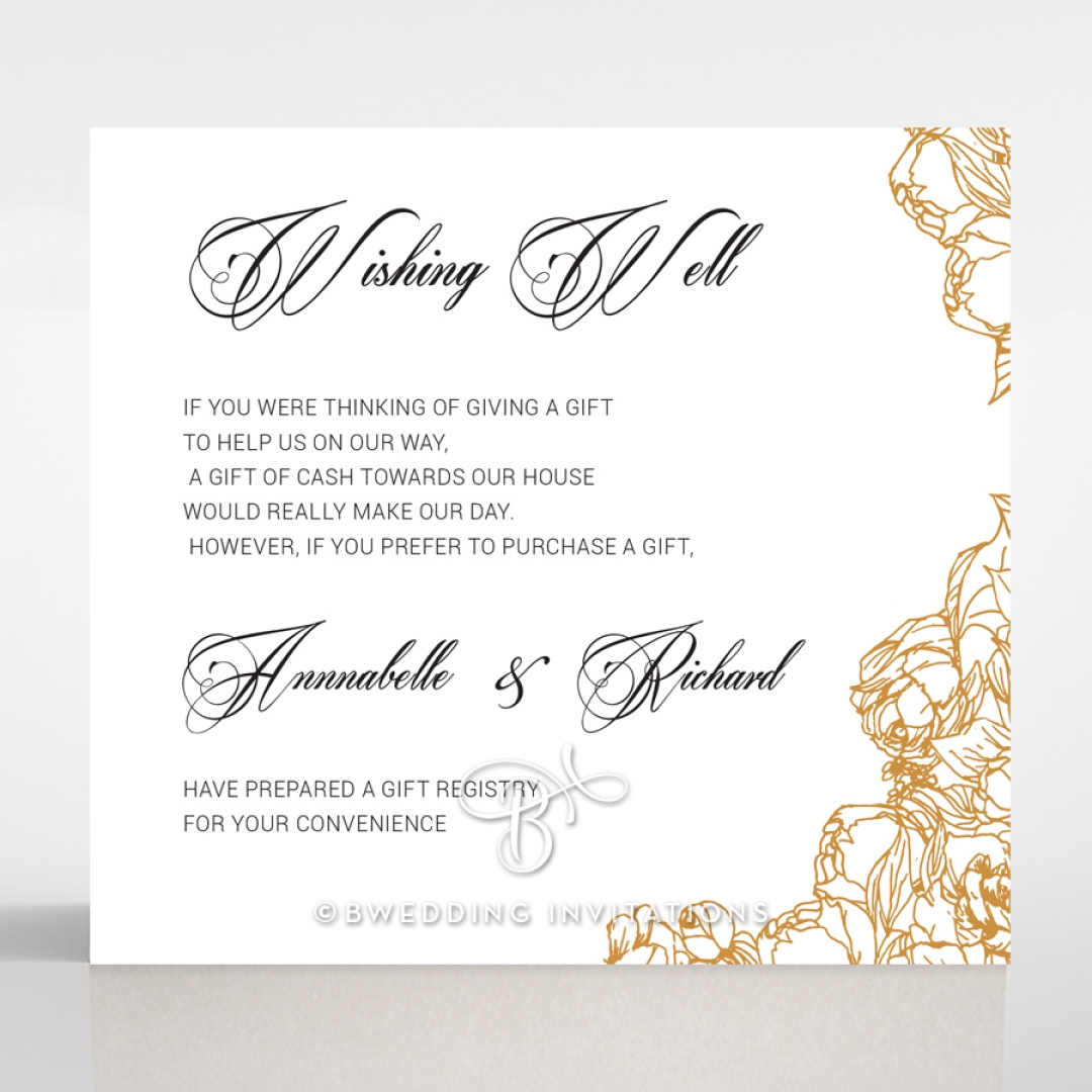 Flourishing Garden Frame wedding stationery gift registry enclosure invite card design