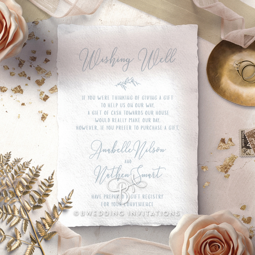 Love Circle wishing well wedding card design