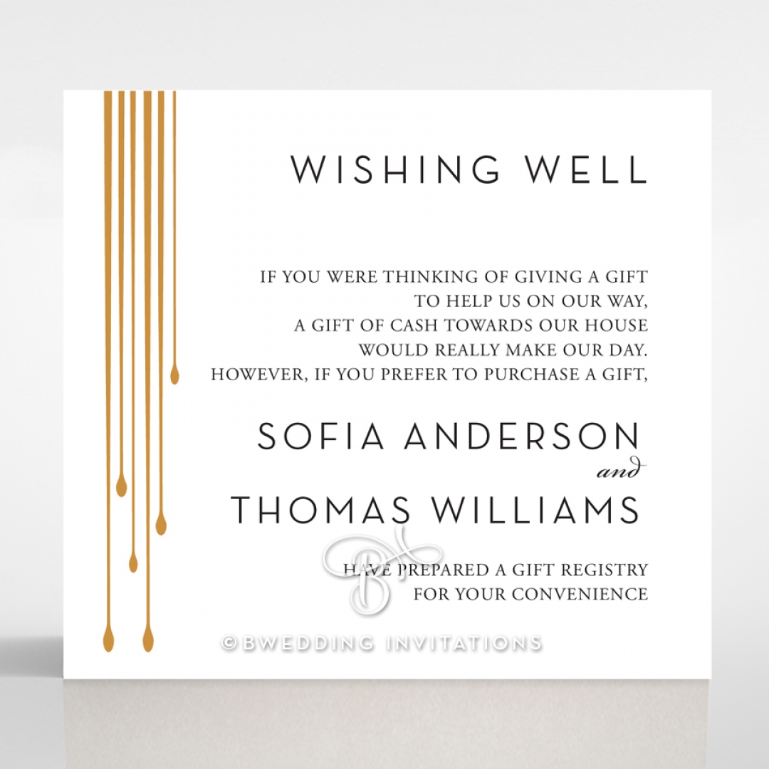 Luxe Intrigue wedding stationery gift registry enclosure invite card