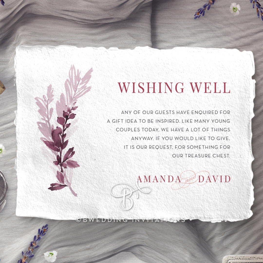 Magenta Wed wedding wishing well invitation card design