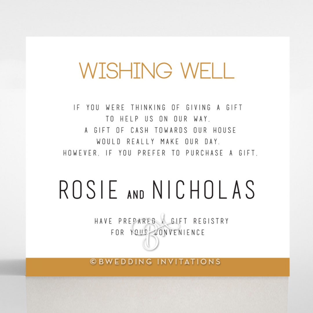 Minimalist Love wedding wishing well invitation card design