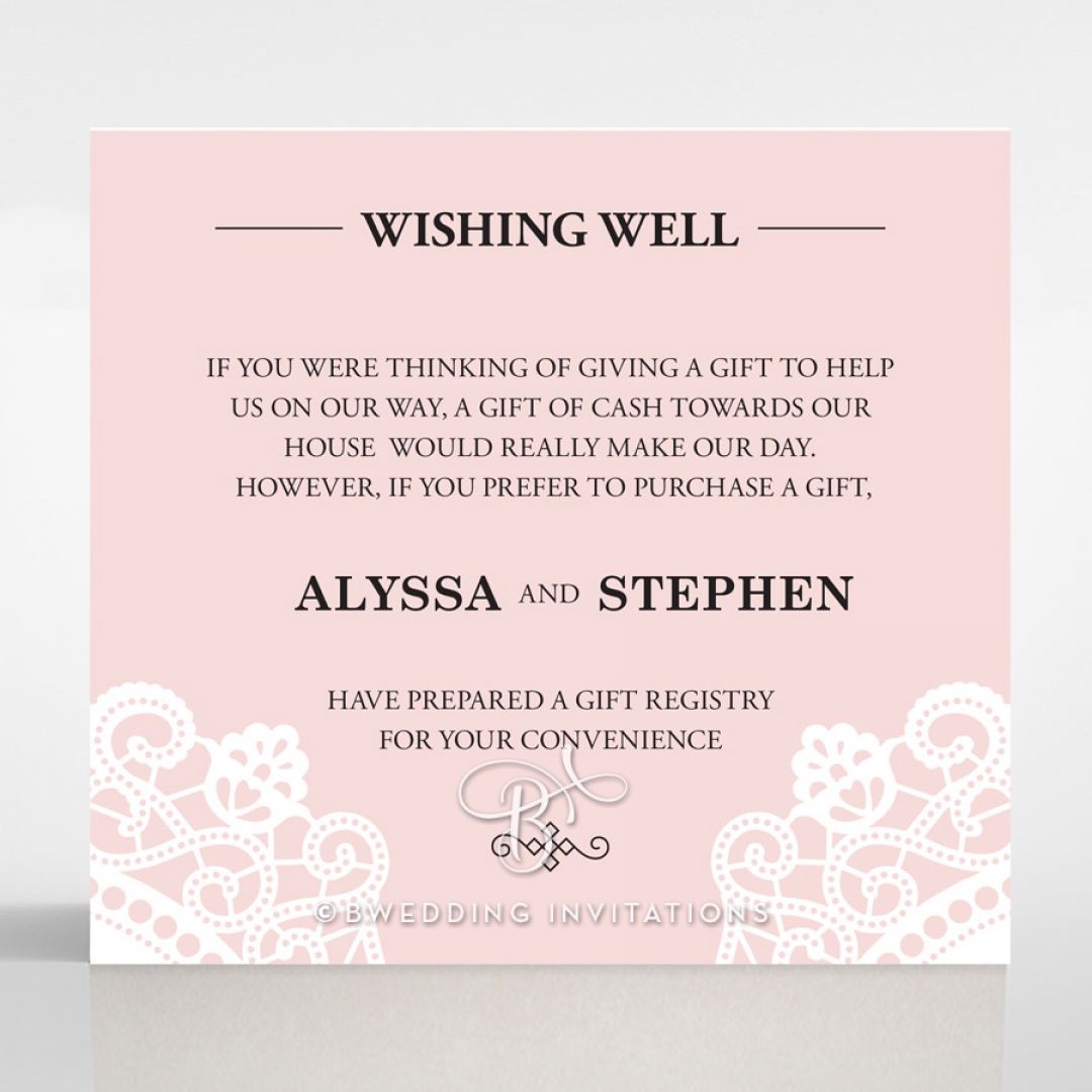 Oriental Charm wedding stationery wishing well card design