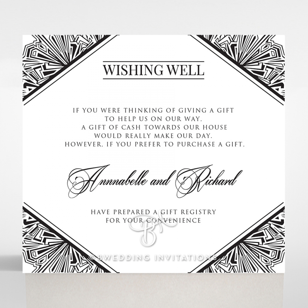 Paper Ace of Spades wedding stationery gift registry enclosure invite card design