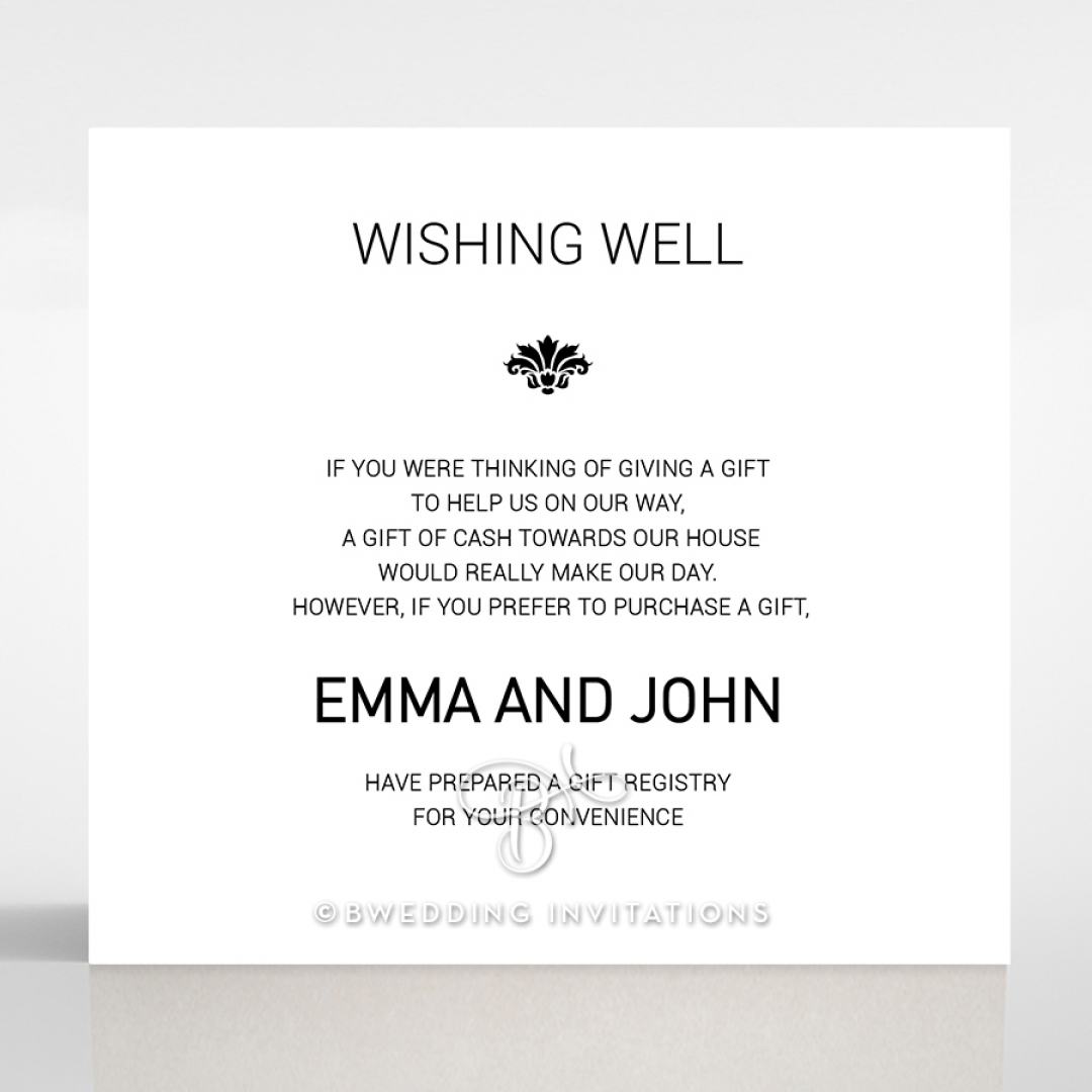 Paper Gilded Decadence wedding stationery gift registry invite card design