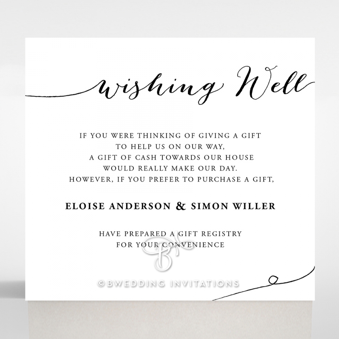 Paper Infinity wedding stationery gift registry invitation card design