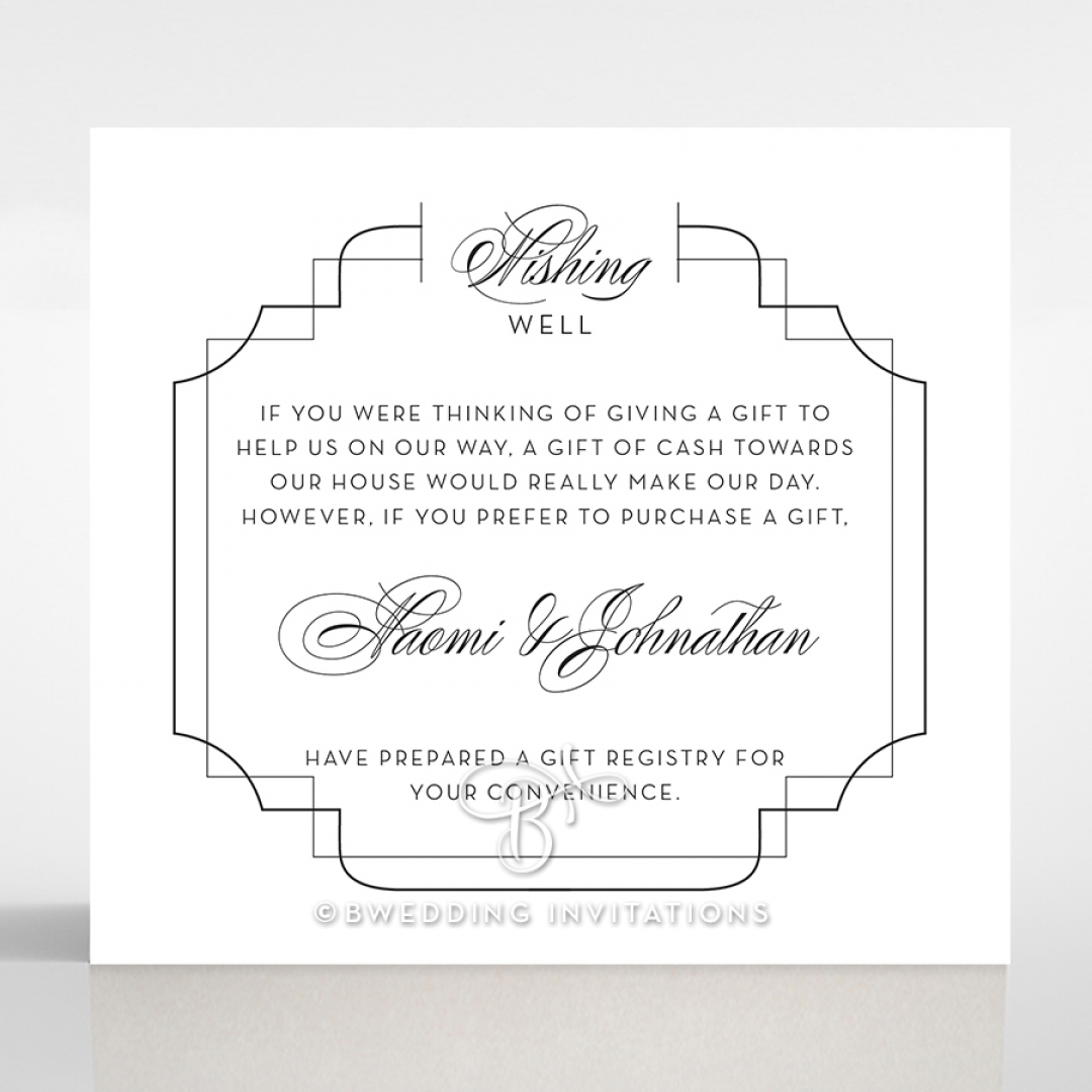 Paper Regal Enchantment wedding stationery gift registry invitation card