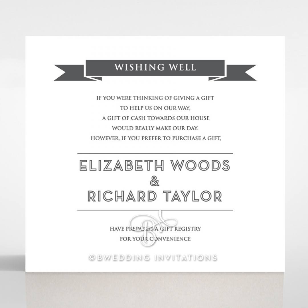 Playful Love wedding wishing well enclosure invite card design