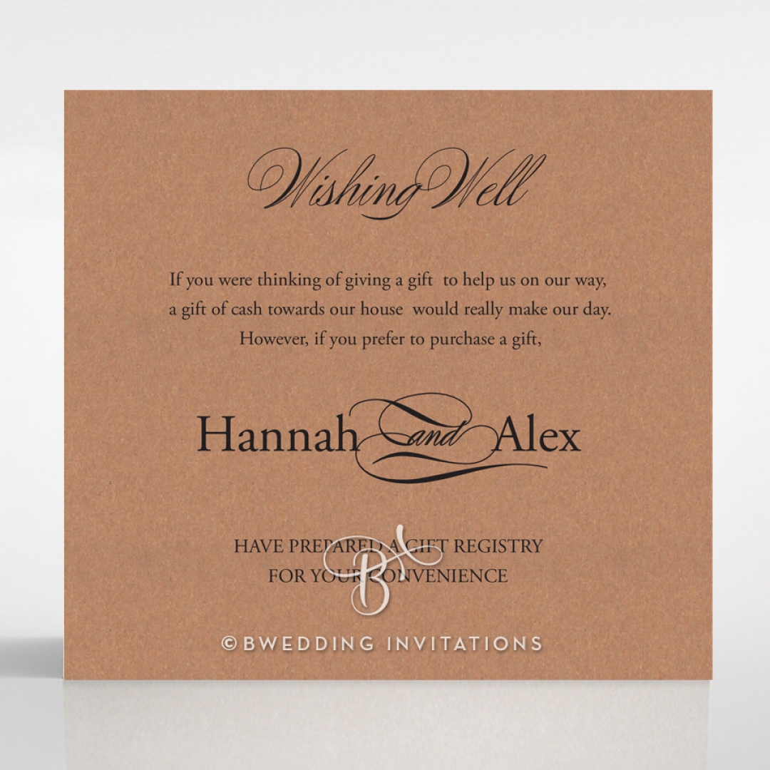 Precious Moments wedding wishing well invitation card design