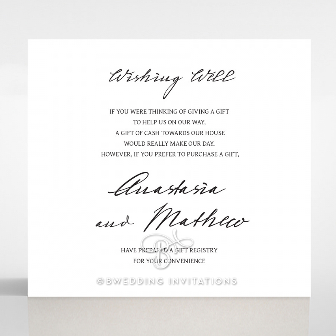 Pure Charm wedding wishing well enclosure invite card