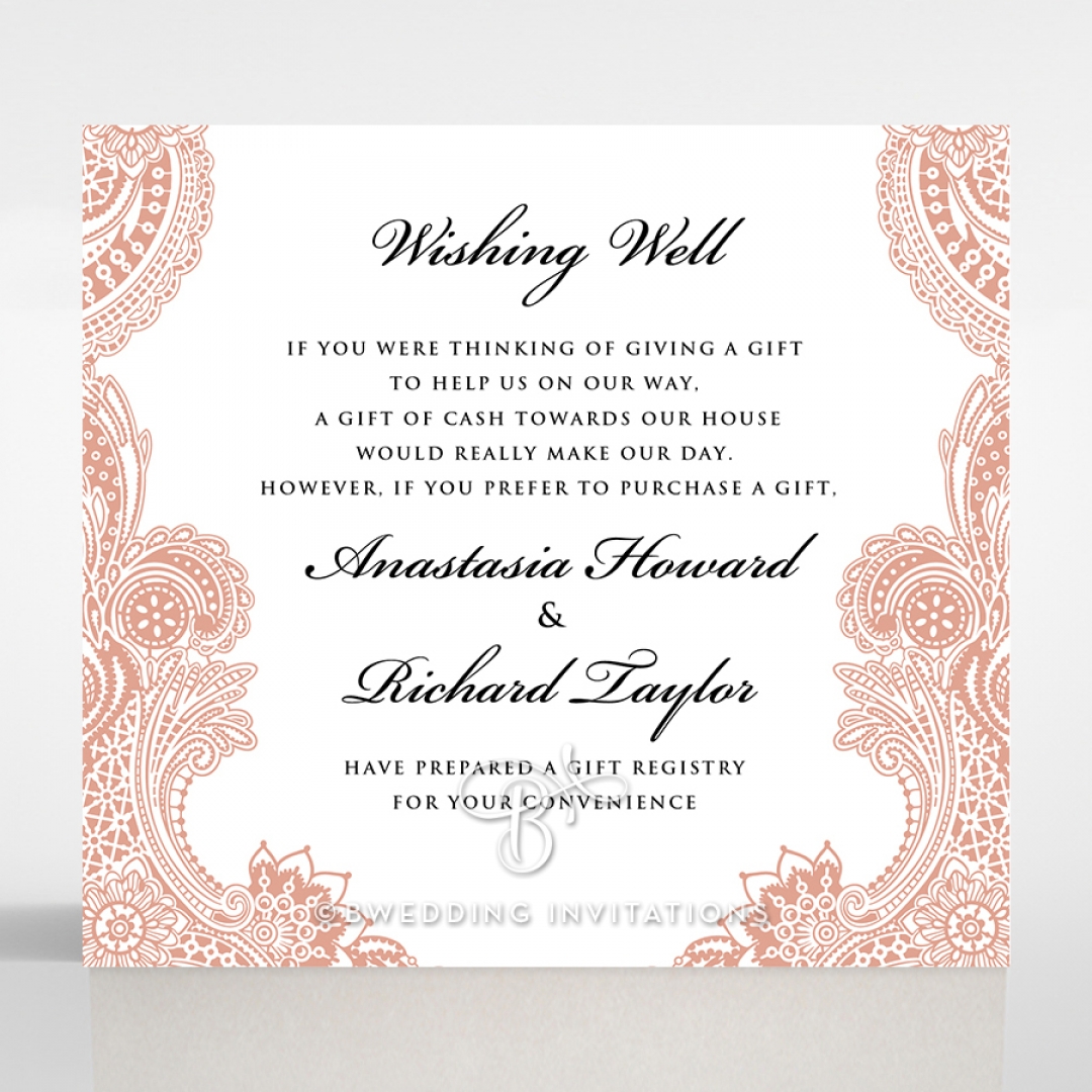 Regal Charm Letterpress gift registry invite card design