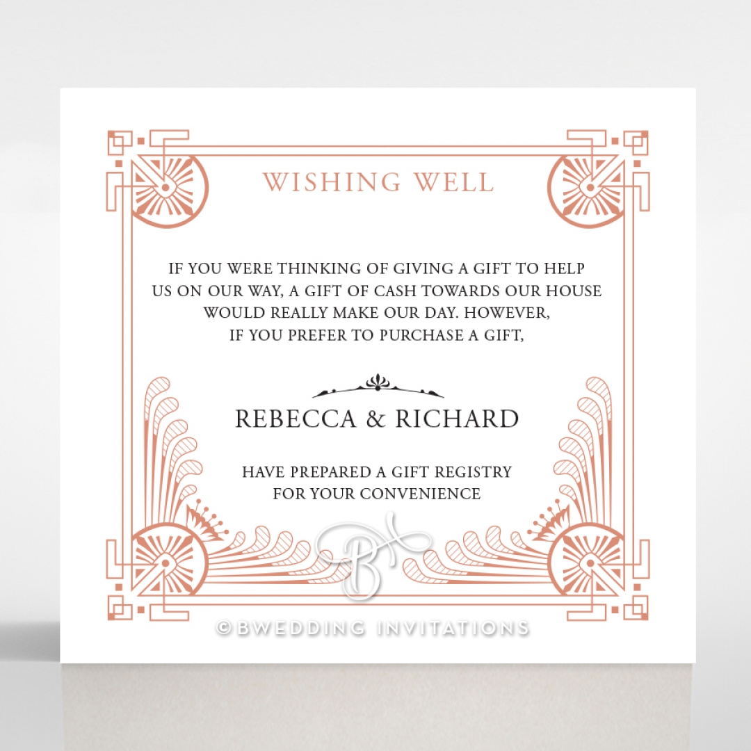 Regal Frame wedding stationery gift registry invite