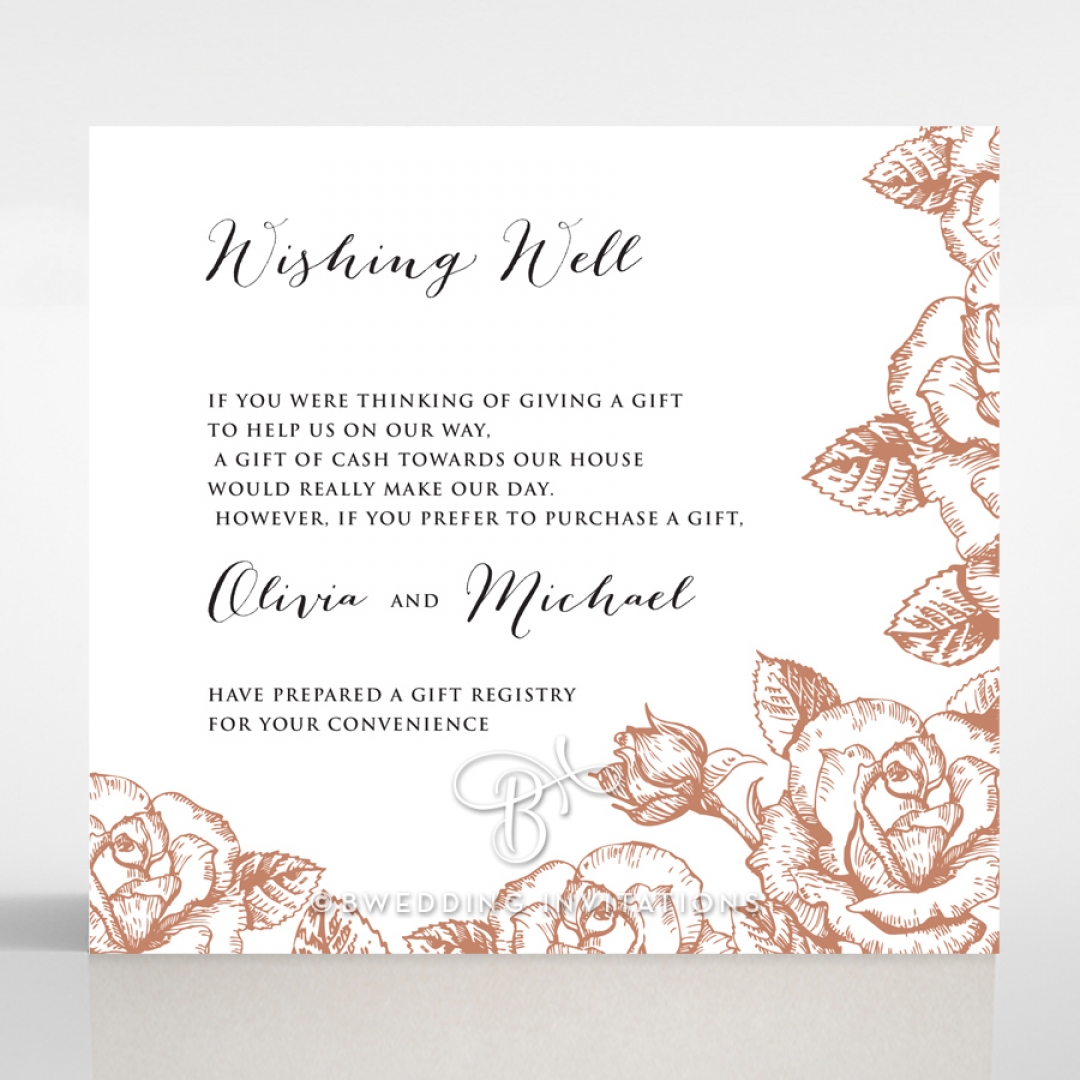 Rose Garden wishing well invite