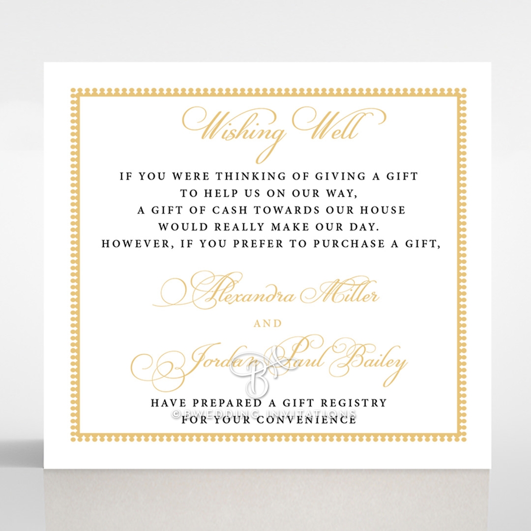 Royal Lace wishing well stationery invite