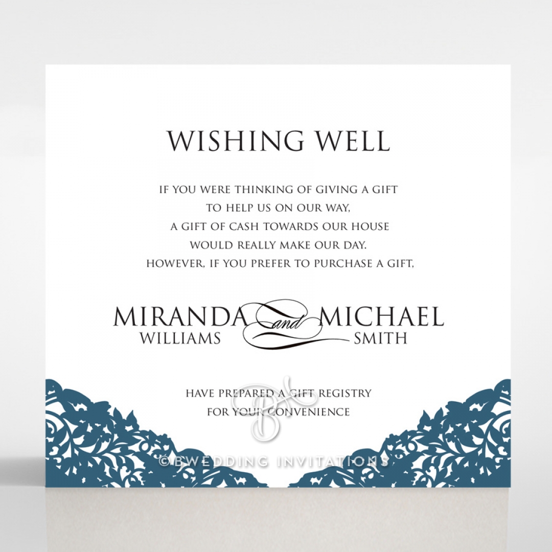 Royal Prestige wedding wishing well invitation