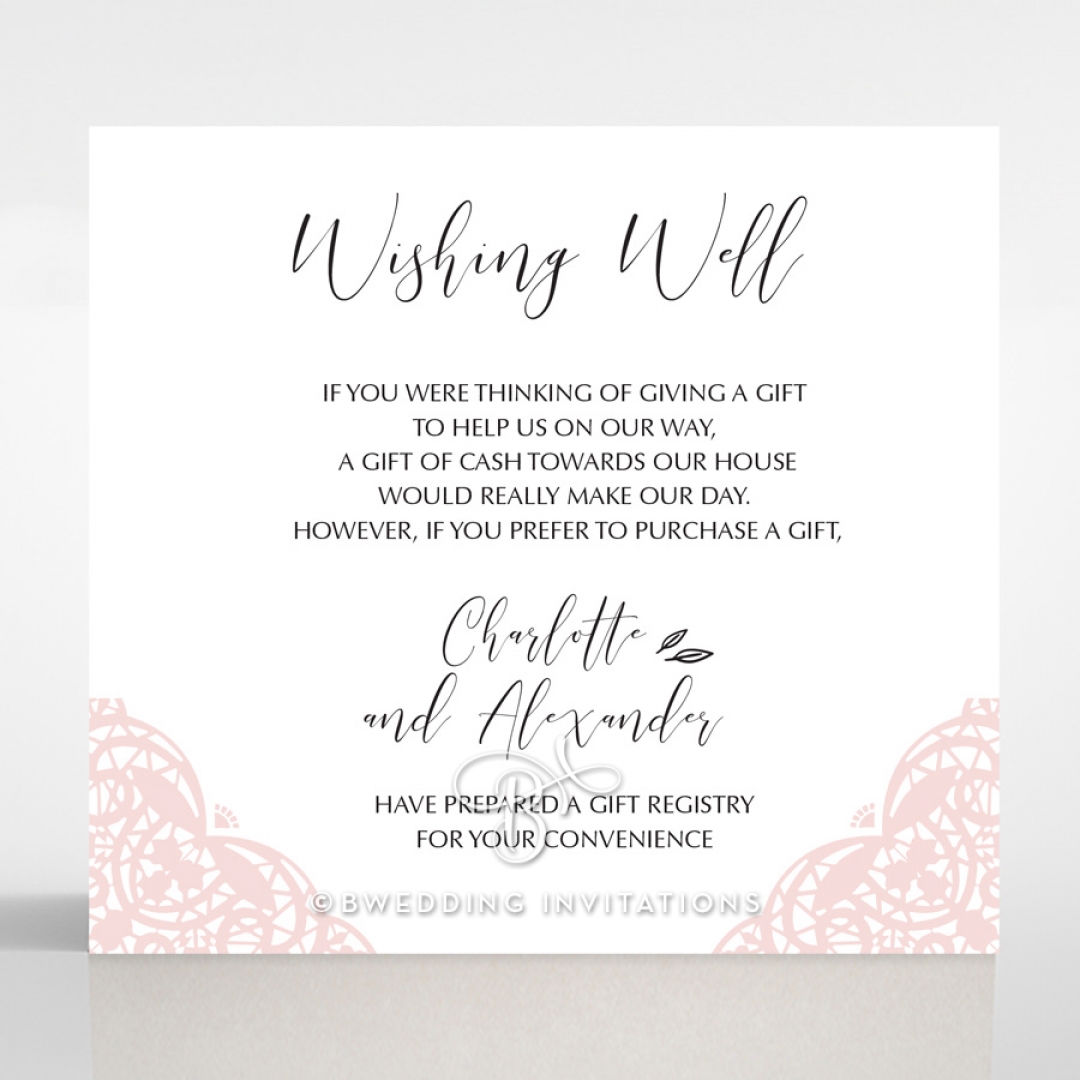 Rustic Elegance wedding wishing well invitation card