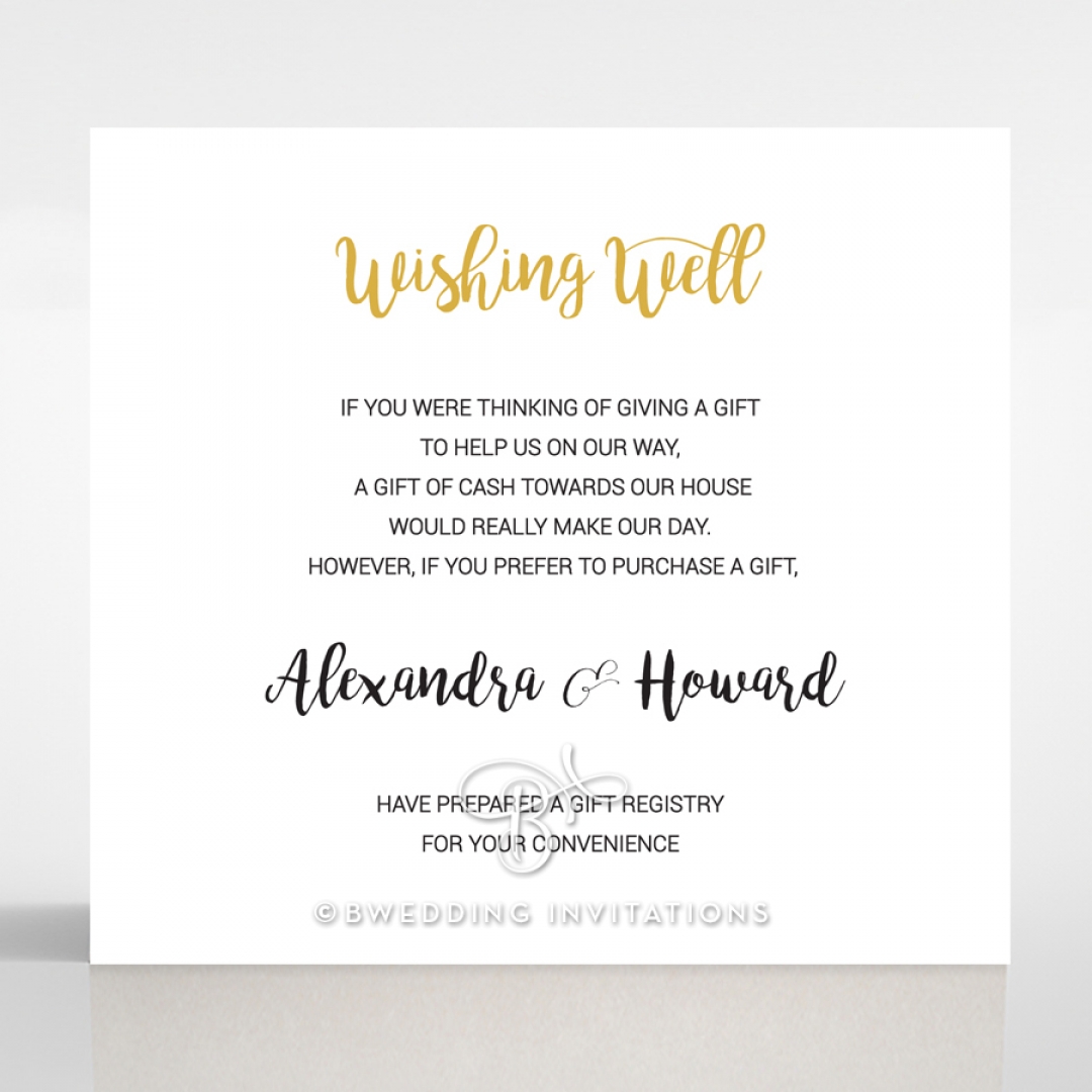 Rustic Lustre wedding wishing well card design