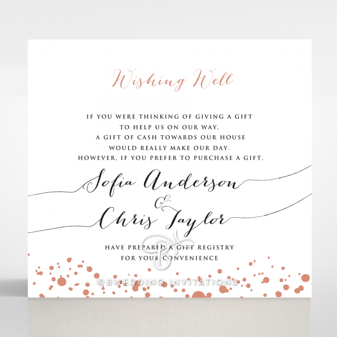 Star Dust wishing well stationery invite card