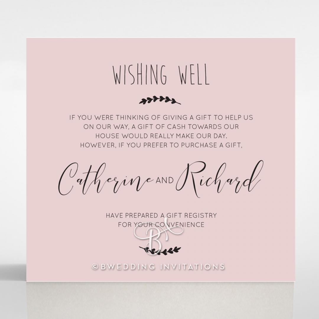 Sweet Romance wedding stationery wishing well invite card design