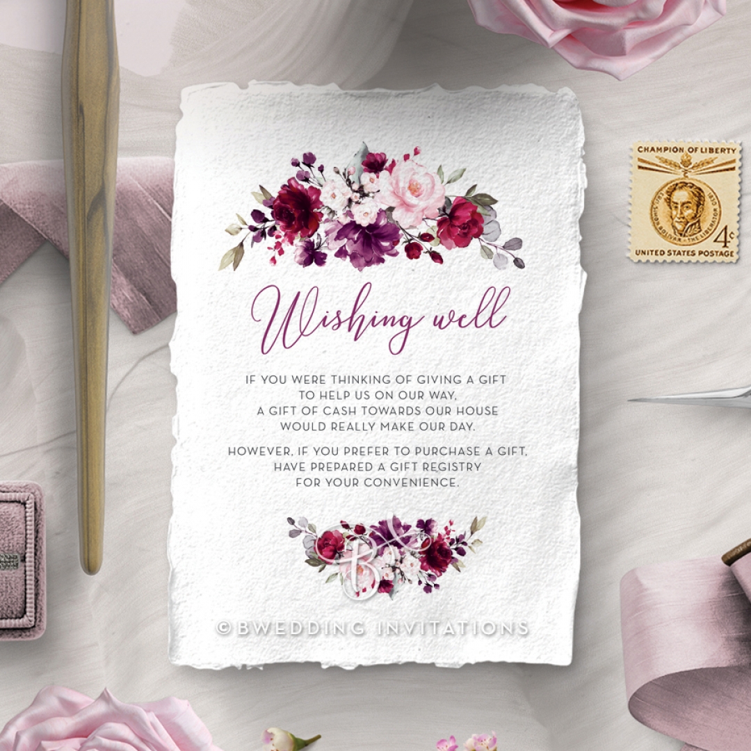 Their Fairy Tale wishing well stationery invite card