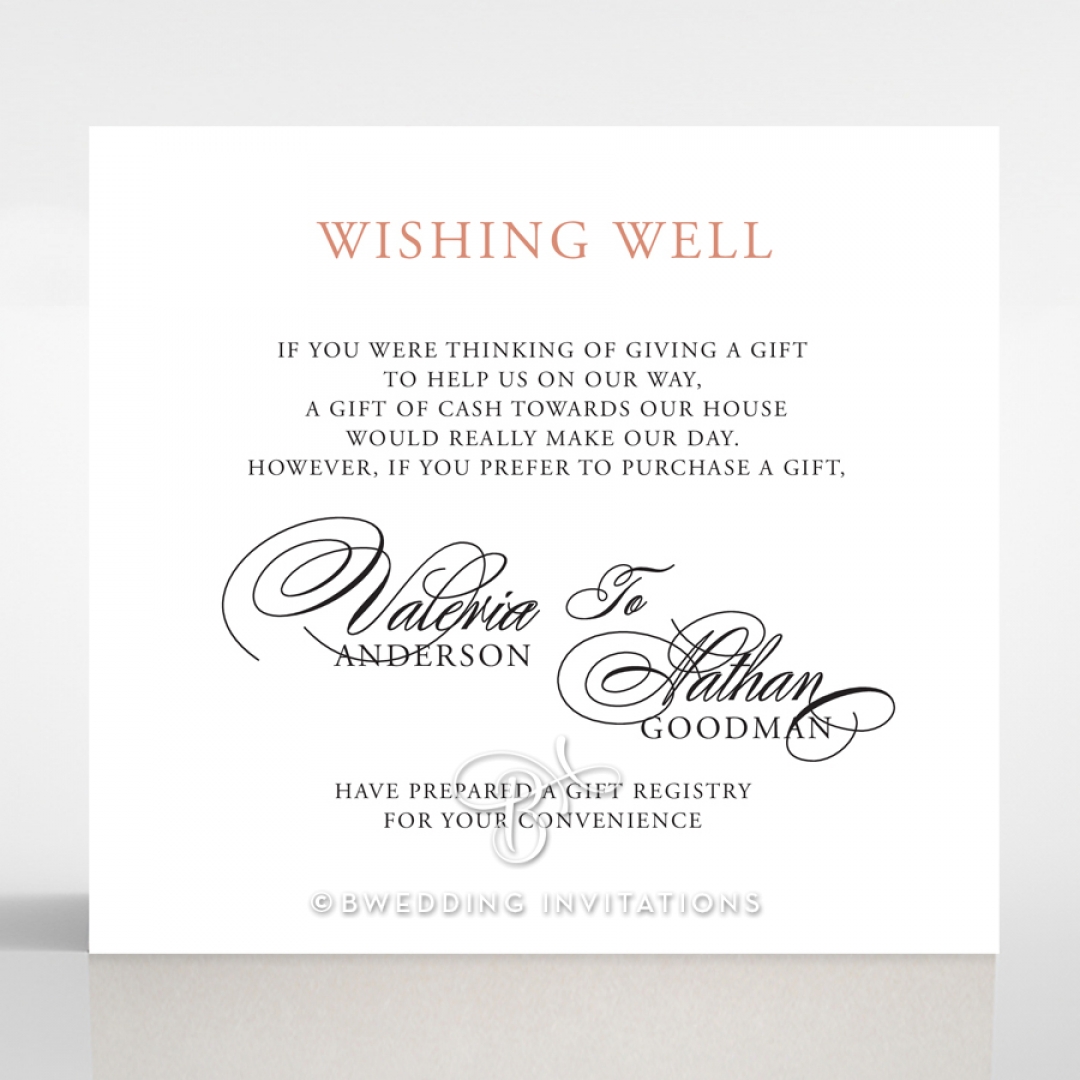 Timeless Romance wishing well stationery card design