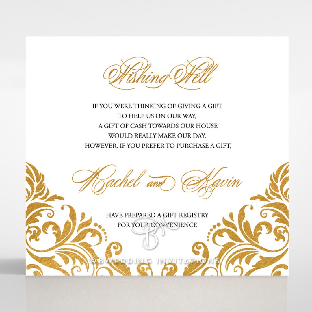 Victorian Extravagance with Foil wishing well stationery