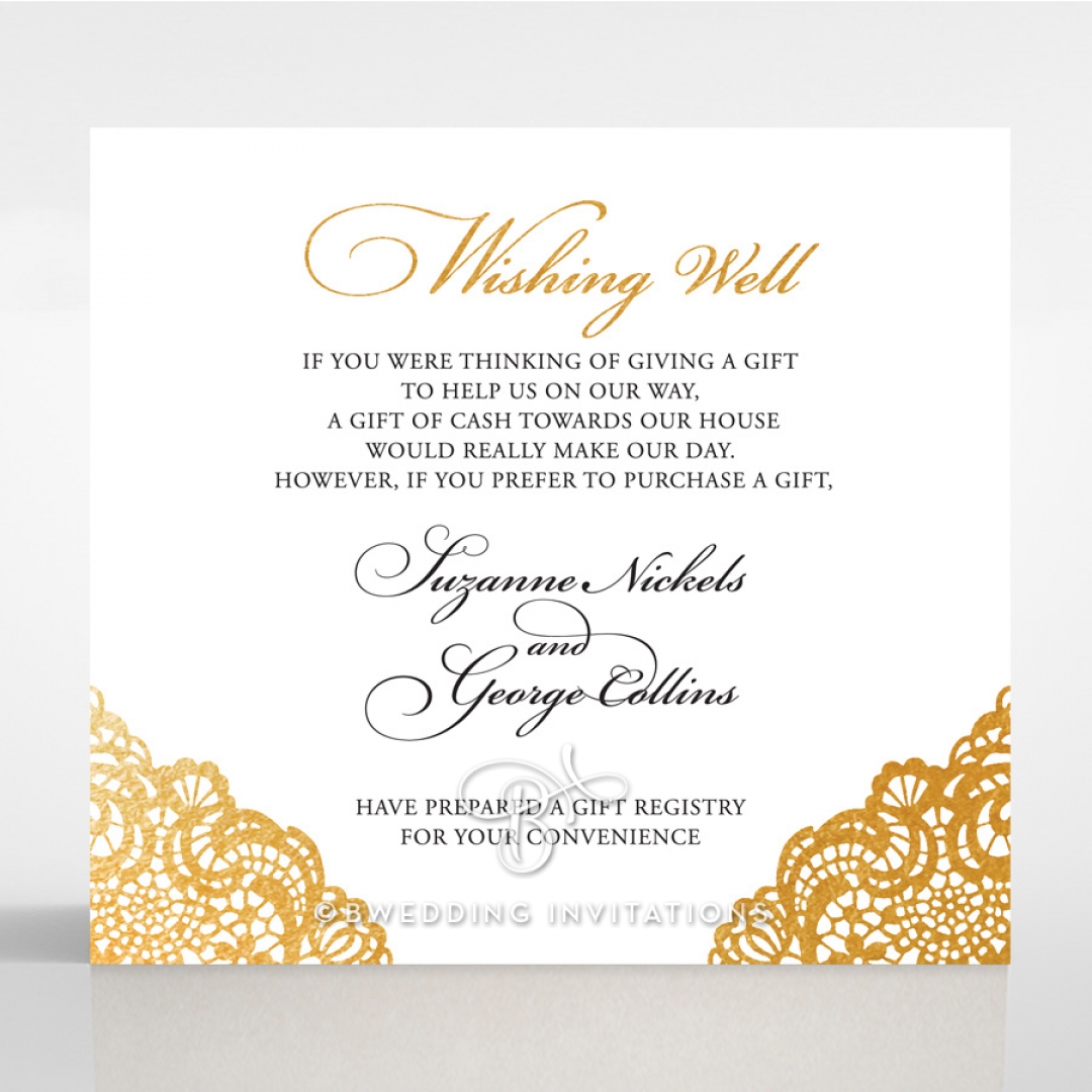 Vintage Prestige with Foil wedding stationery wishing well invitation